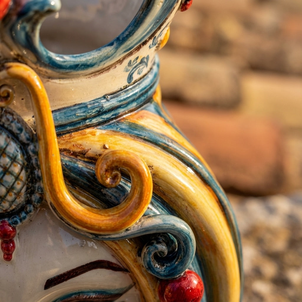 Testa di Moro, Woman, Decoro Sicily. Sicilian ceramics from Caltagirone, Sofia