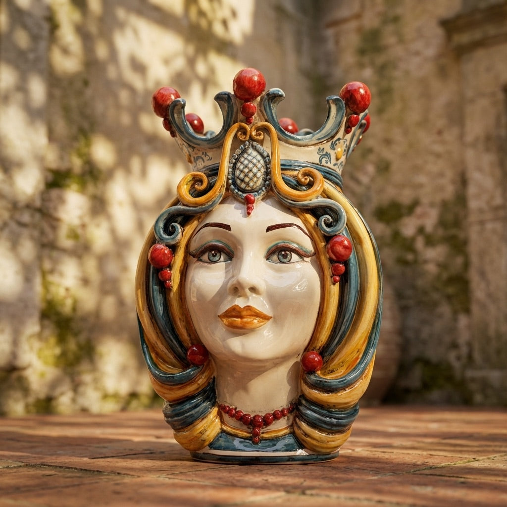 Testa di Moro, Woman, Decoro Sicily. Sicilian ceramics from Caltagirone, Sofia