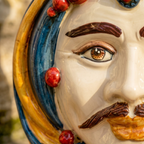 Testa di Moro, White Male, Decoro Sicily. Ceramiche Sofia, Caltagirone