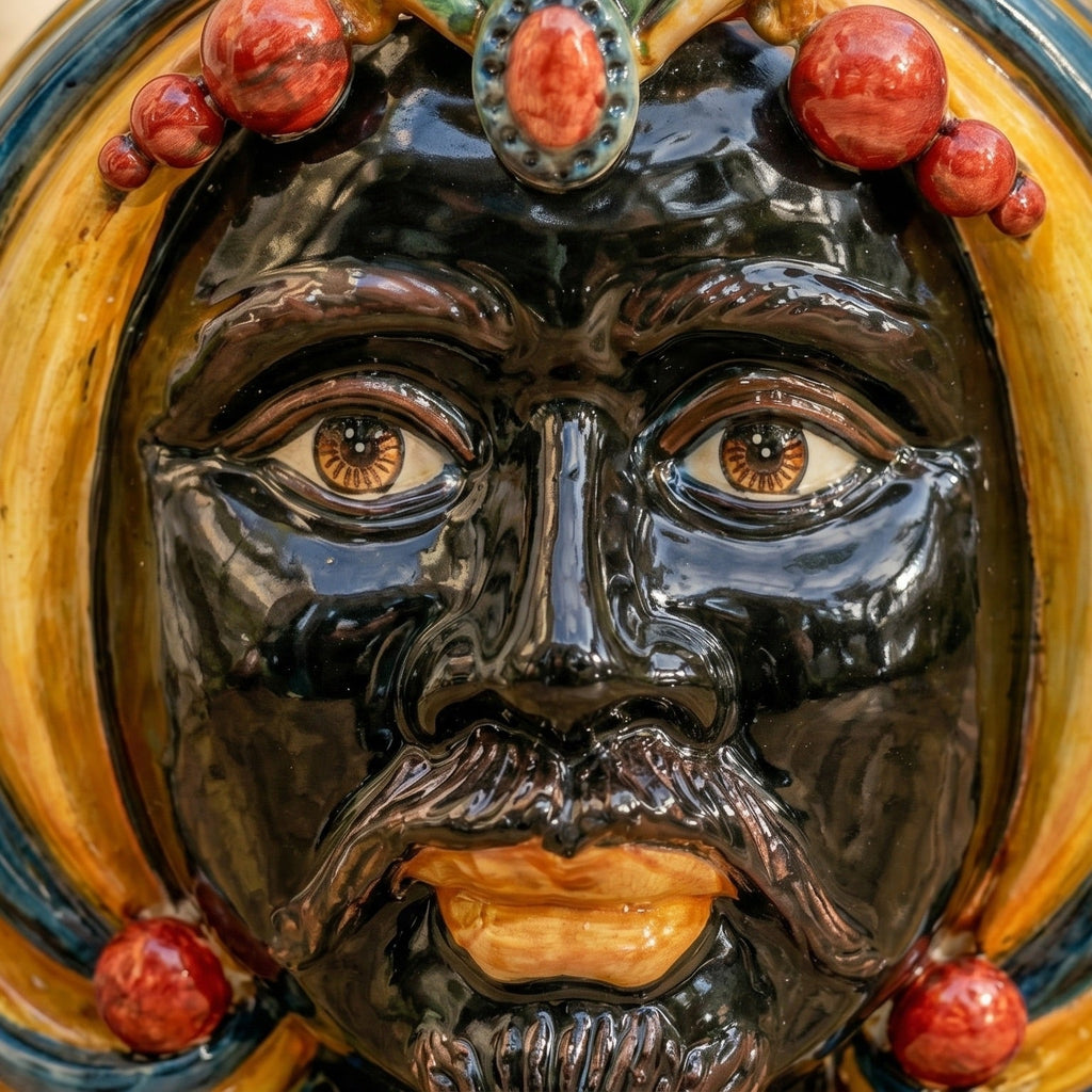 Testa di Moro, maurischer Mann, Decoro Sicily. Sizilianische Keramik aus Caltagirone, Sofia