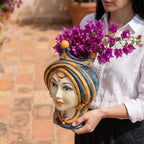 Testa di Moro, blue and orange. Sicilian ceramics from Caltagirone, Sofia