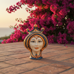 Testa di Moro, blue and orange. Sicilian ceramics from Caltagirone, Sofia