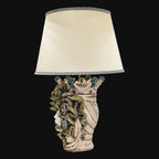 Medusa head lamp, Woman, hair of snakes, Greek myth. Ceramiche Sofia, Caltagirone